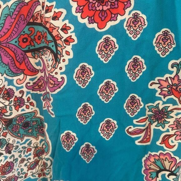 Natori Vneck Midi Blue Floral Size Sm Artistry Abstract Dress - Picture 5 of 5